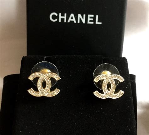 chanel earrings cc hanging|authentic chanel stud earrings.